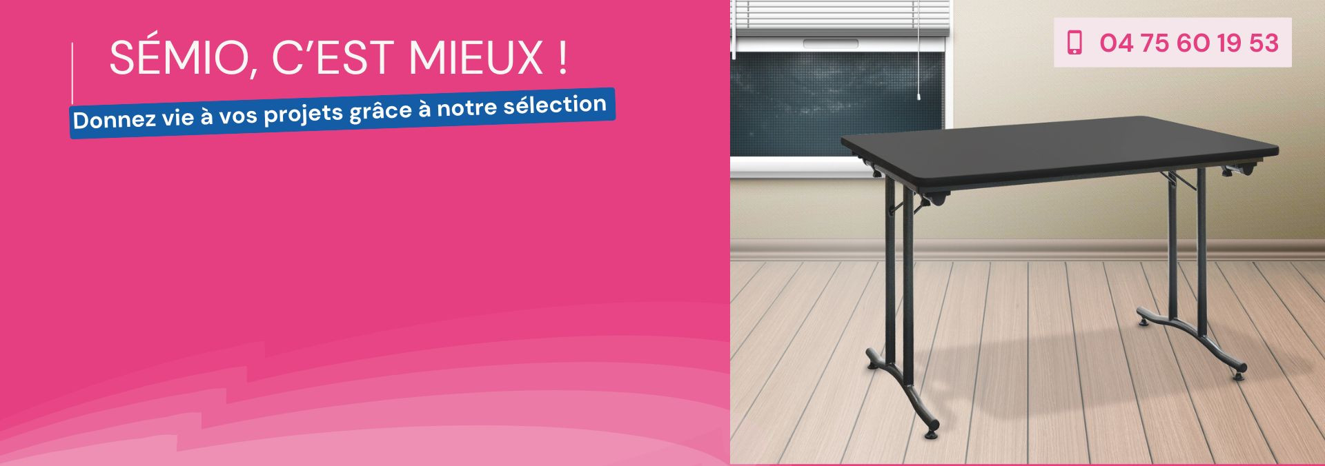 Table de collectivité pliante